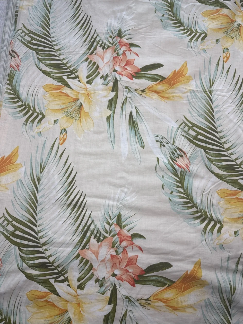 Tommy Bahama Birds of Paradise king duvet cover and two king shams